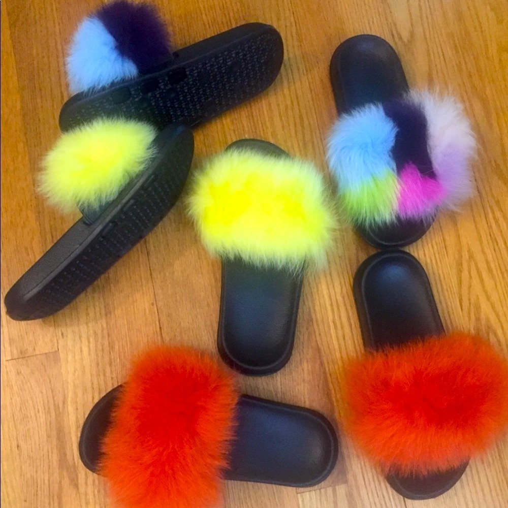Hot summer fluffy slides!!!!😄